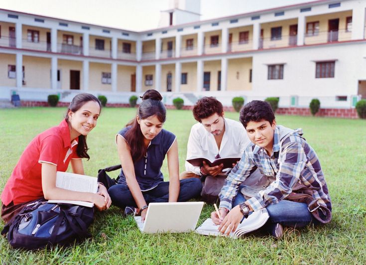 Students on campus during training